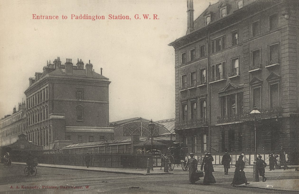 Entrance to Paddington Station, London by English Photographer