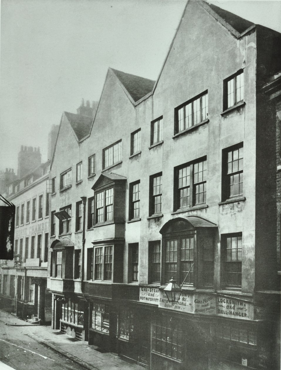 Fetter Lane, rear of Barnards Inn, City of London, 1879 by English Photographer