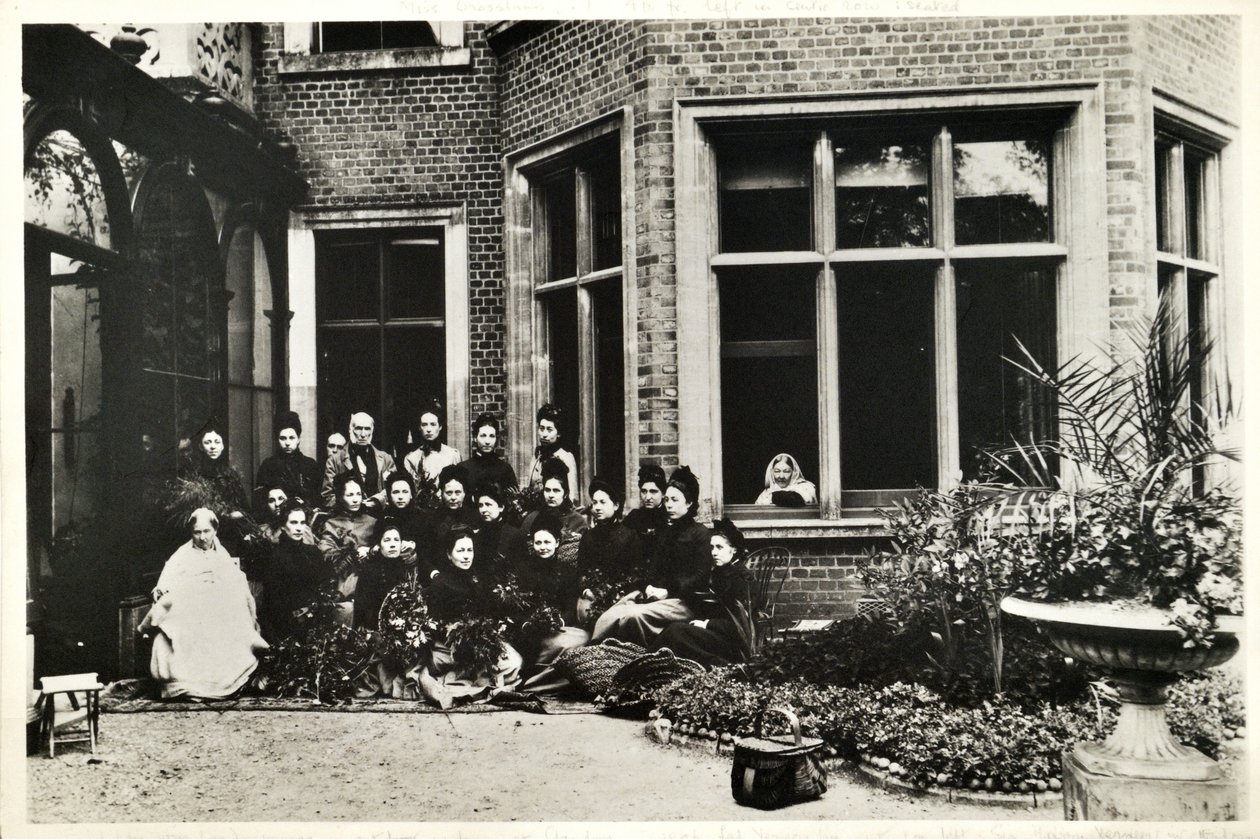 Florence Nightingale, Sir Harry and Lady Verney, and Nightingale Nurses at Claydon House, 1886 by English Photographer