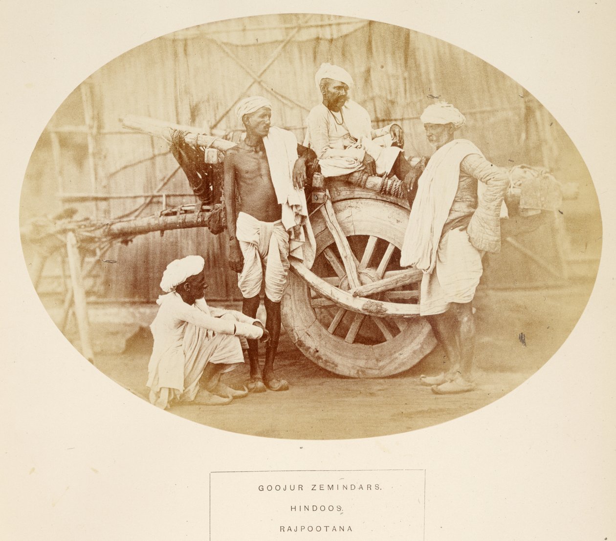 Goojur Zemindars, Hindoos, Rajpootana, from The People of India, by J. Forbes Watson, published 1868 by English Photographer