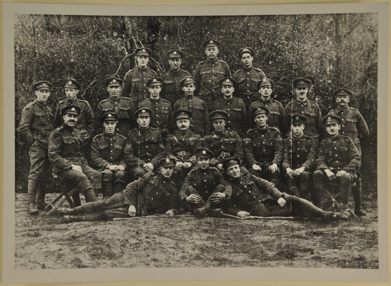 Group portrait, possibly the Leicester Royal Horse Artillery, 1914-15 by English Photographer