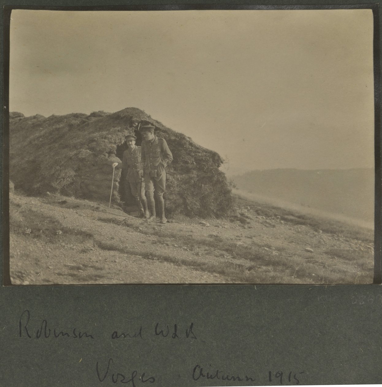 Harold Roper Robinson and William Lawrence Bragg, Vosges, Autumn 1915 by English Photographer