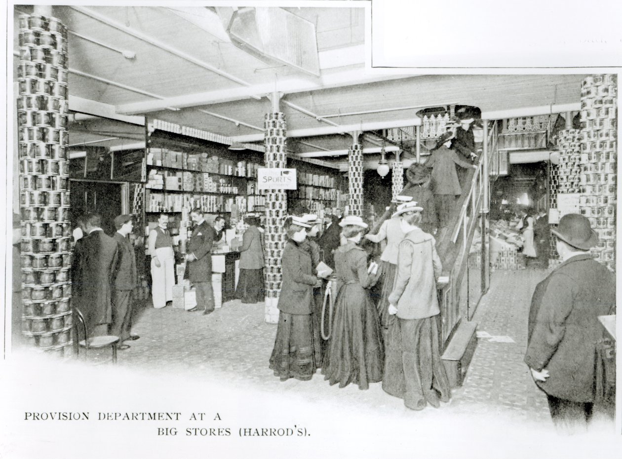 Harrods Provision Department, c.1901 by English Photographer