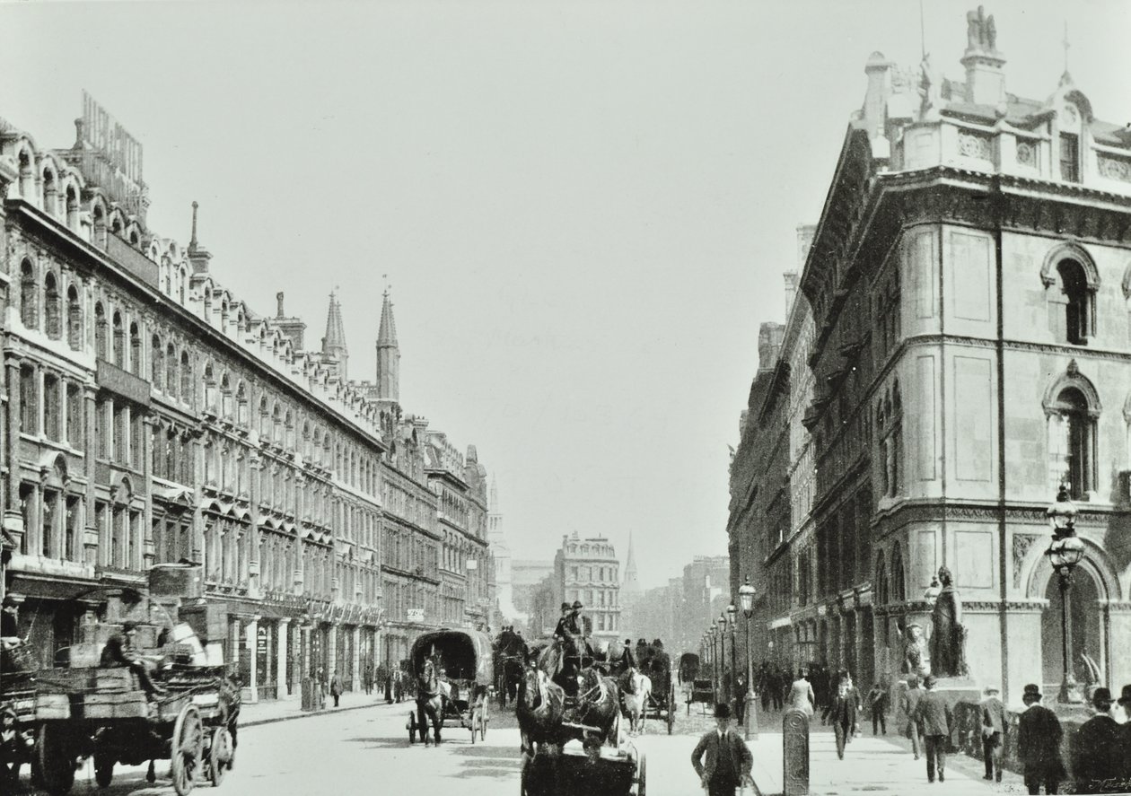 Holborn Viaduct, looking east, City of London, 1875 by English Photographer