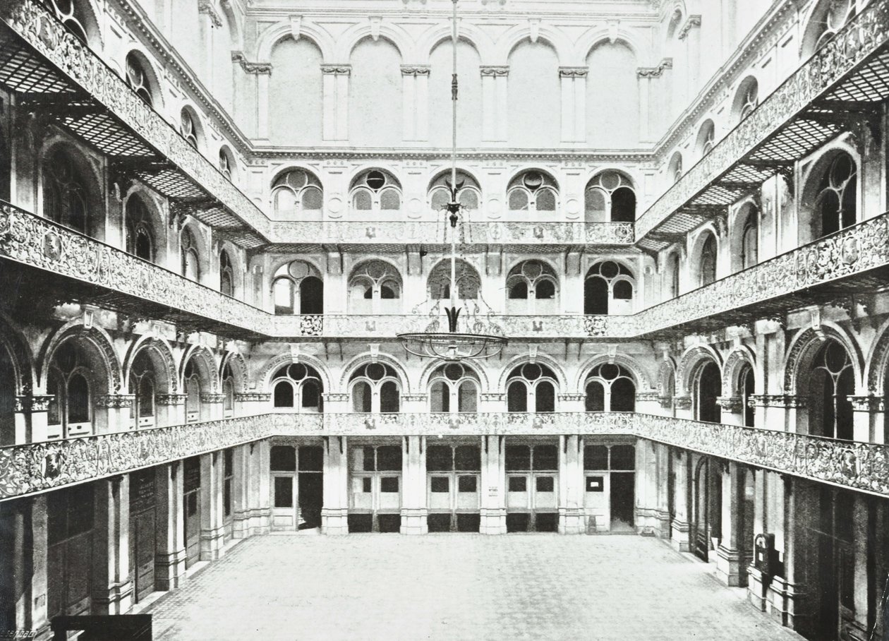 Hop Exchange: East Hall Interior, Southwark Street, London, 1890 by English Photographer