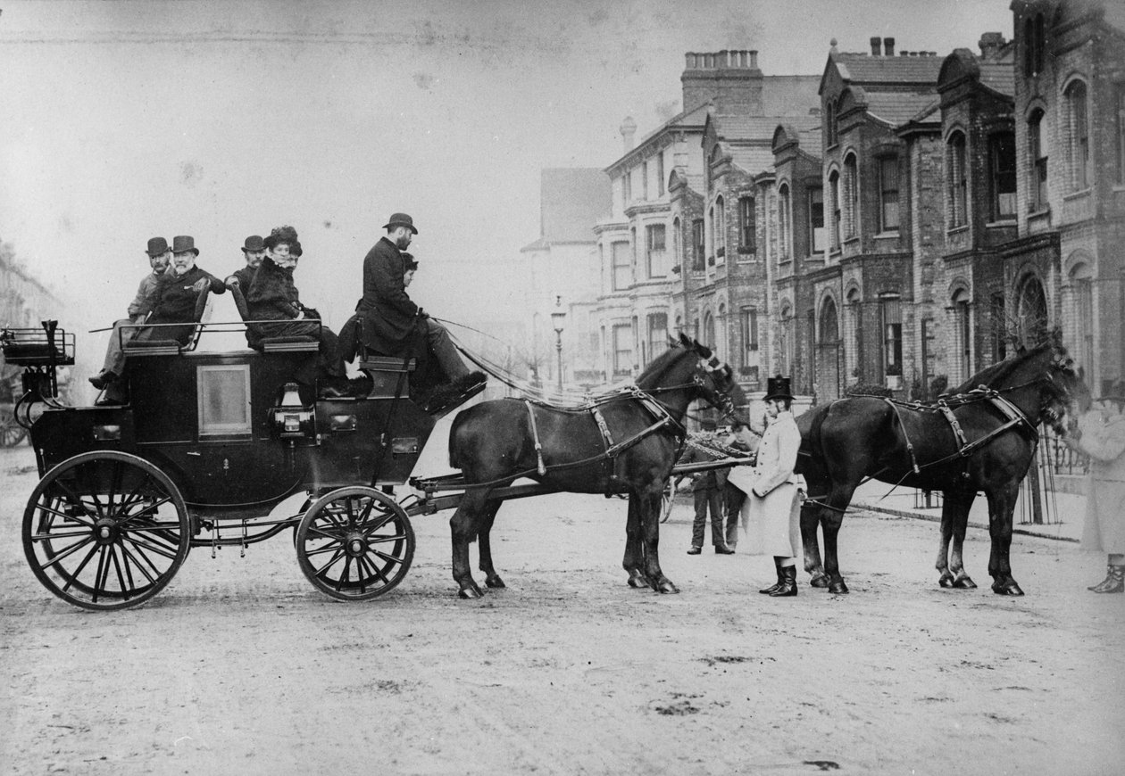 Horse-Drawn Stagecoach by English Photographer