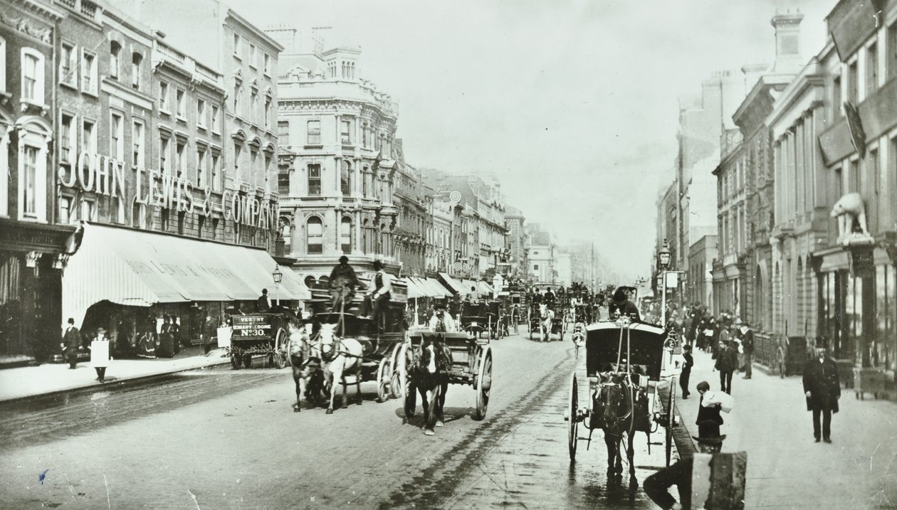 John Lewis, Oxford Street, Westminster LB: looking east by Oxford Circus, 1890 by English Photographer