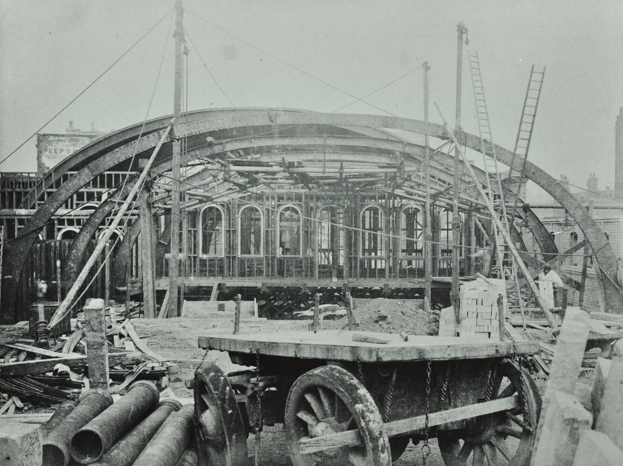 Kings Cross Station: construction work in progress by English Photographer