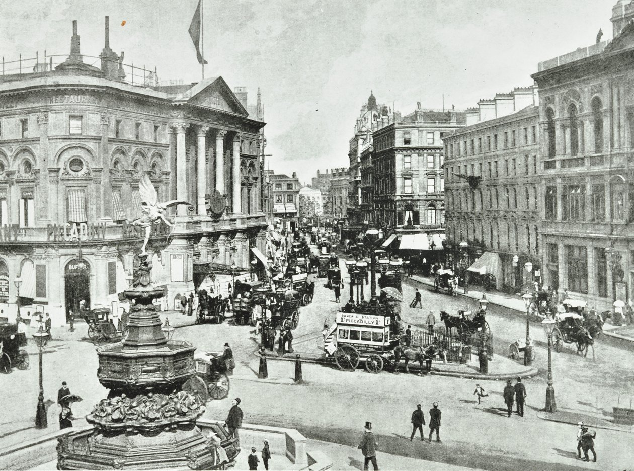 London Pavilion, Piccadilly Circus, Westminster: looking east, 1896 by English Photographer