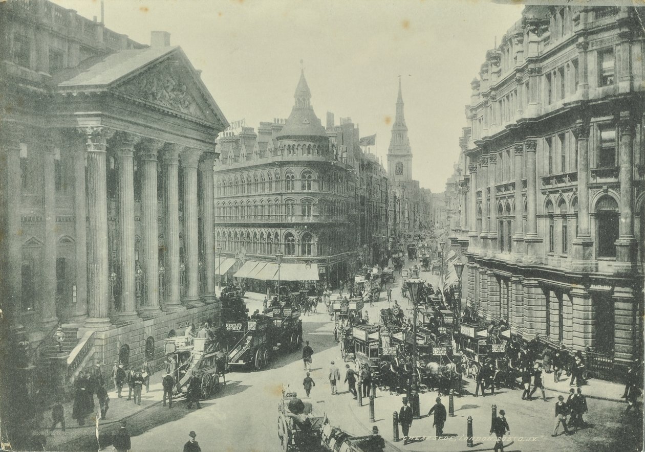 Mappin and Webb, Cheapside, from Mansion House looking west, City of London, 1890 by English Photographer