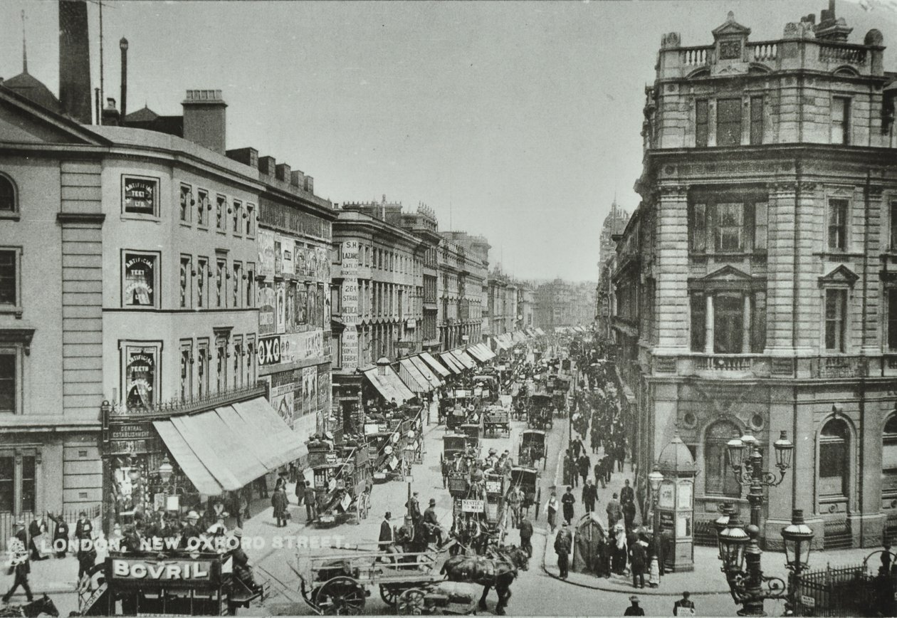 New Oxford Street: looking east from Saint Giles Circus, 1895 by English Photographer