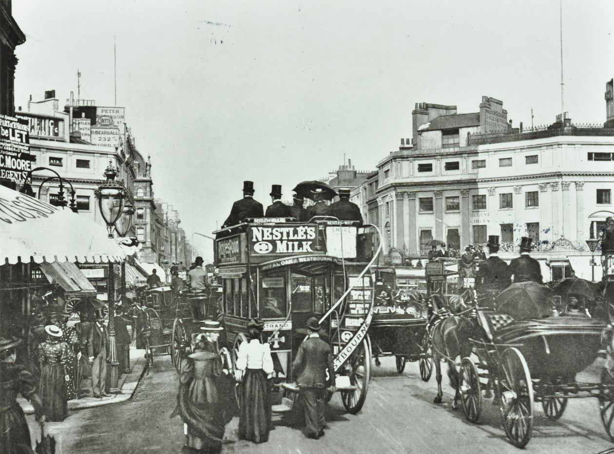 Oxford Circus, Westminster: looking east, 1895 by English Photographer