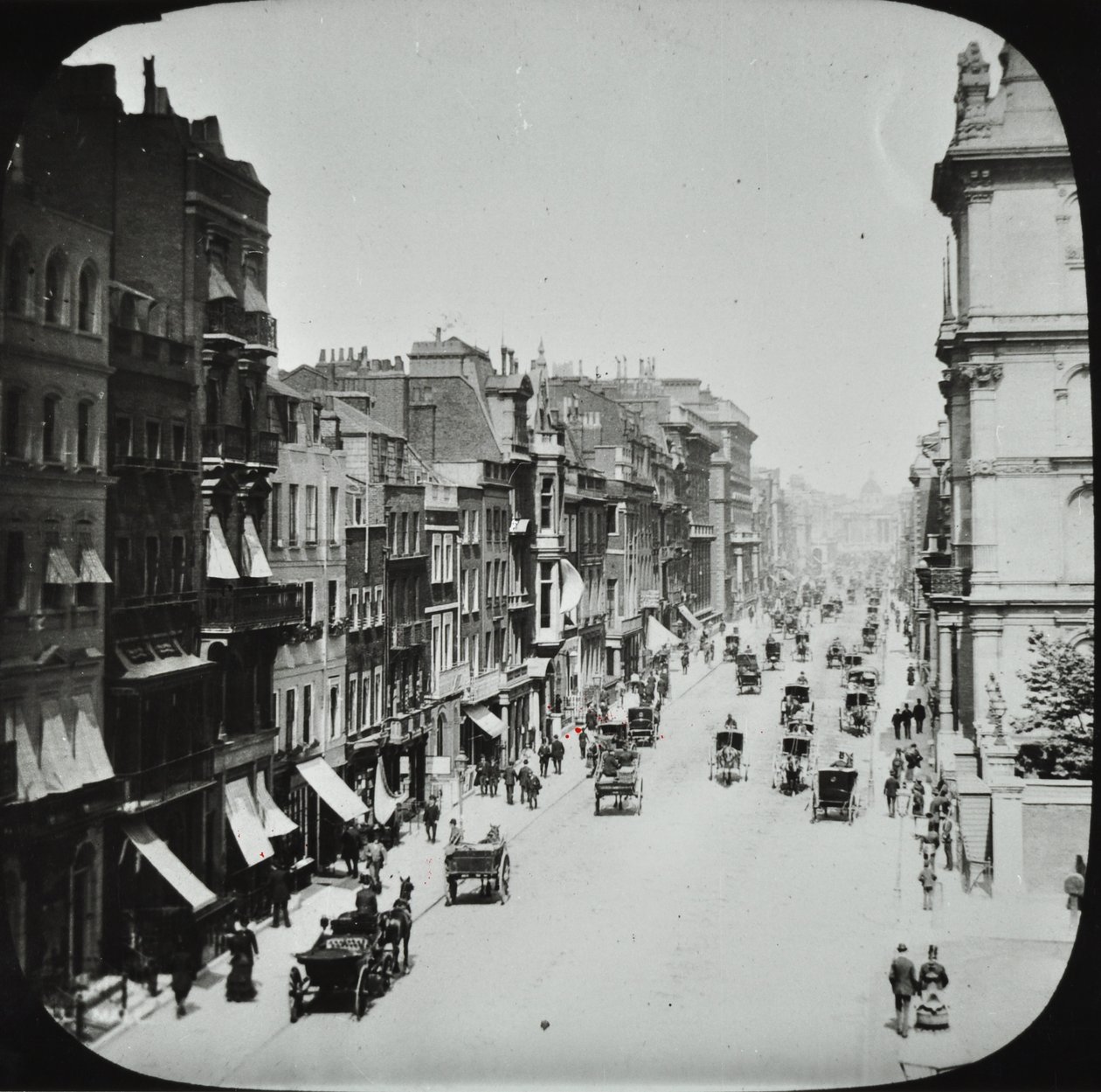 Pall Mall, Westminster: looking east from Marlborough Road, 1895 by English Photographer