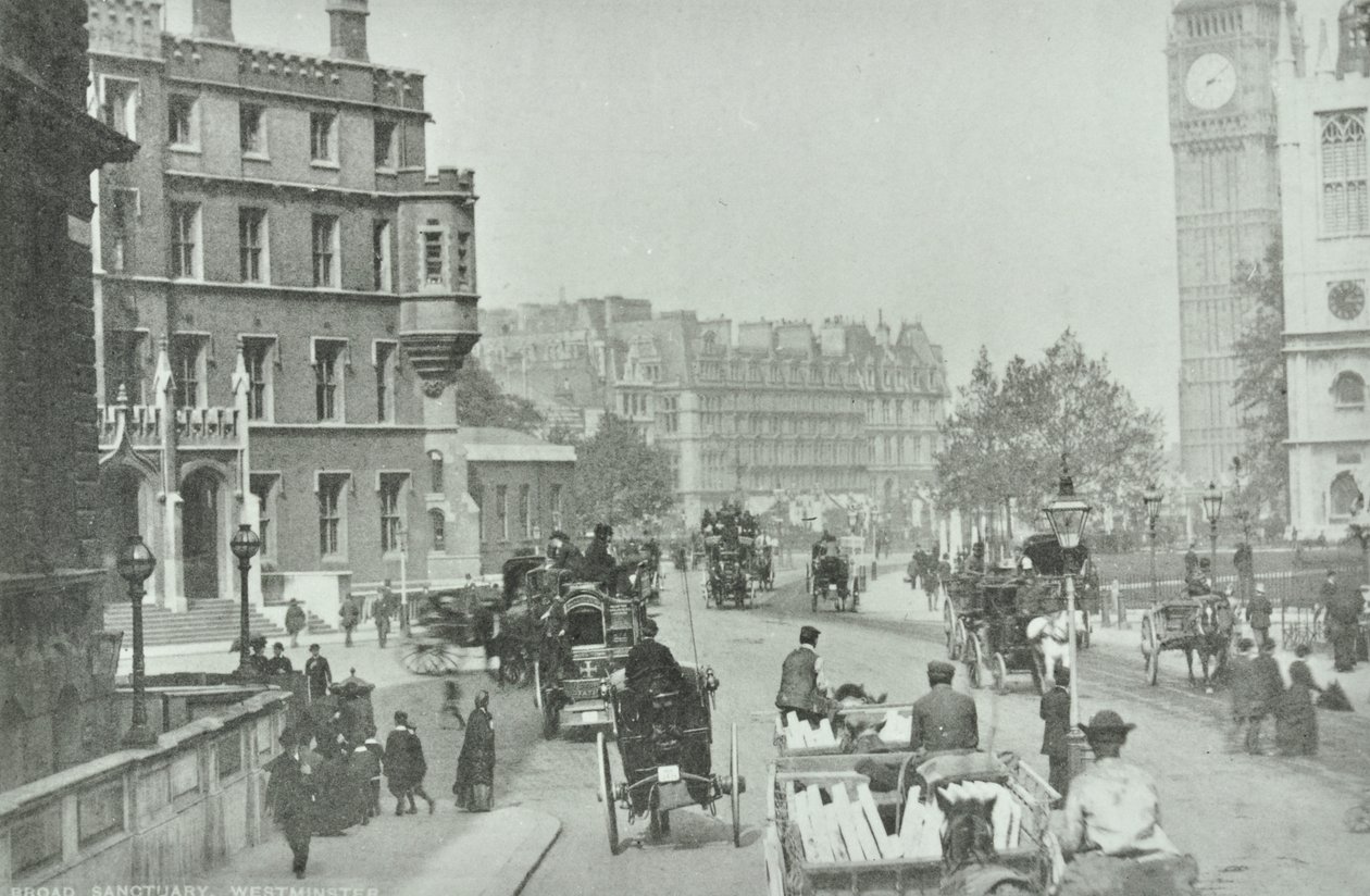Parliament Square, Westminster: Broad Sanctuary looking to Parliament Square, 1896 by English Photographer