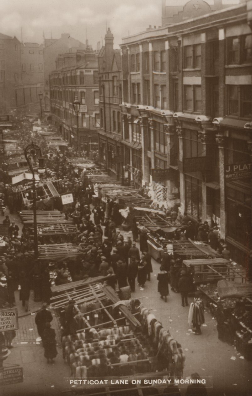 Petticoat Lane, London, on Sunday Morning by English Photographer