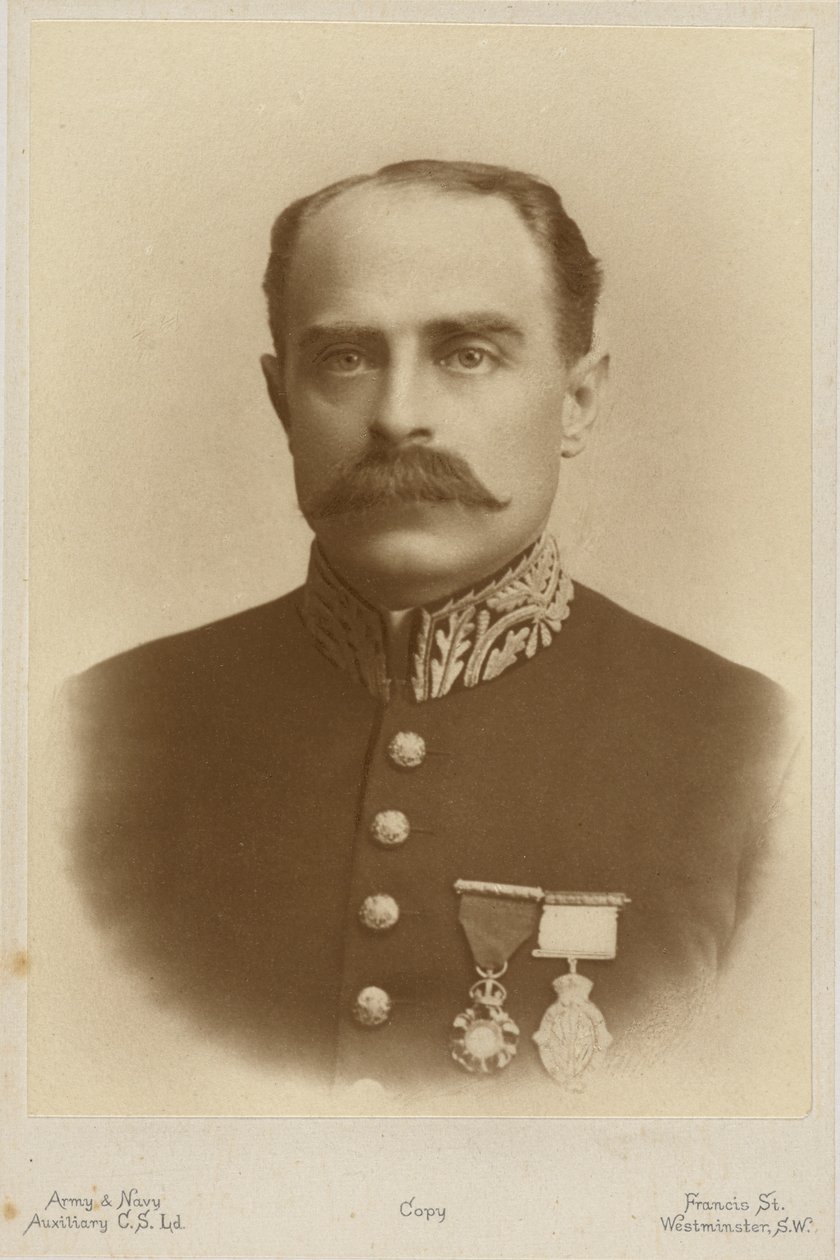 Portrait of Francis Younghusband (b/w photo) by English Photographer