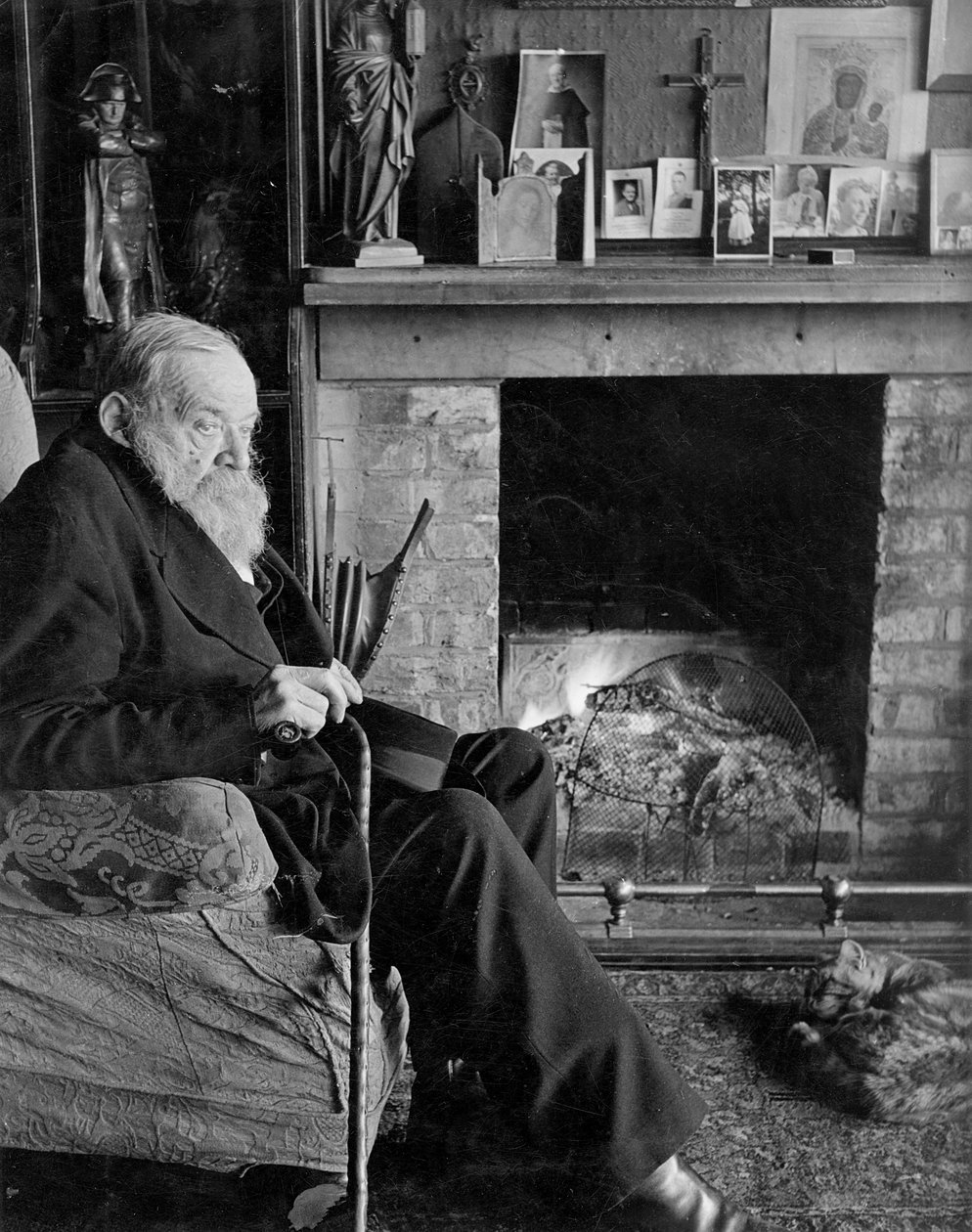 Portrait of Hilaire Belloc, at his house, Kings Land, Shipley, West Sussex by English Photographer