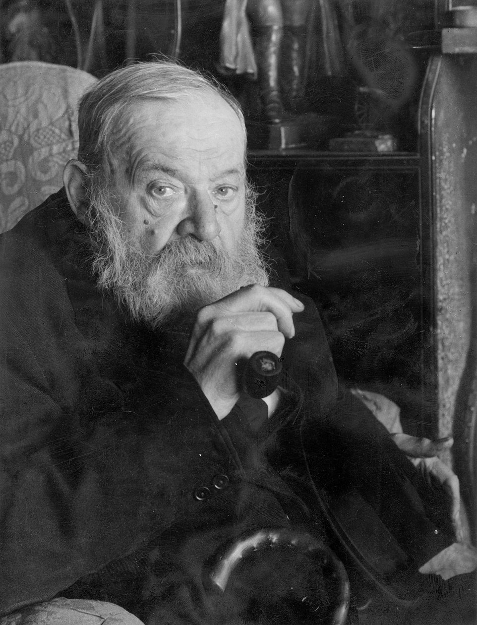 Portrait of Hilaire Belloc, at his house, Kings Land, Shipley, West Sussex by English Photographer