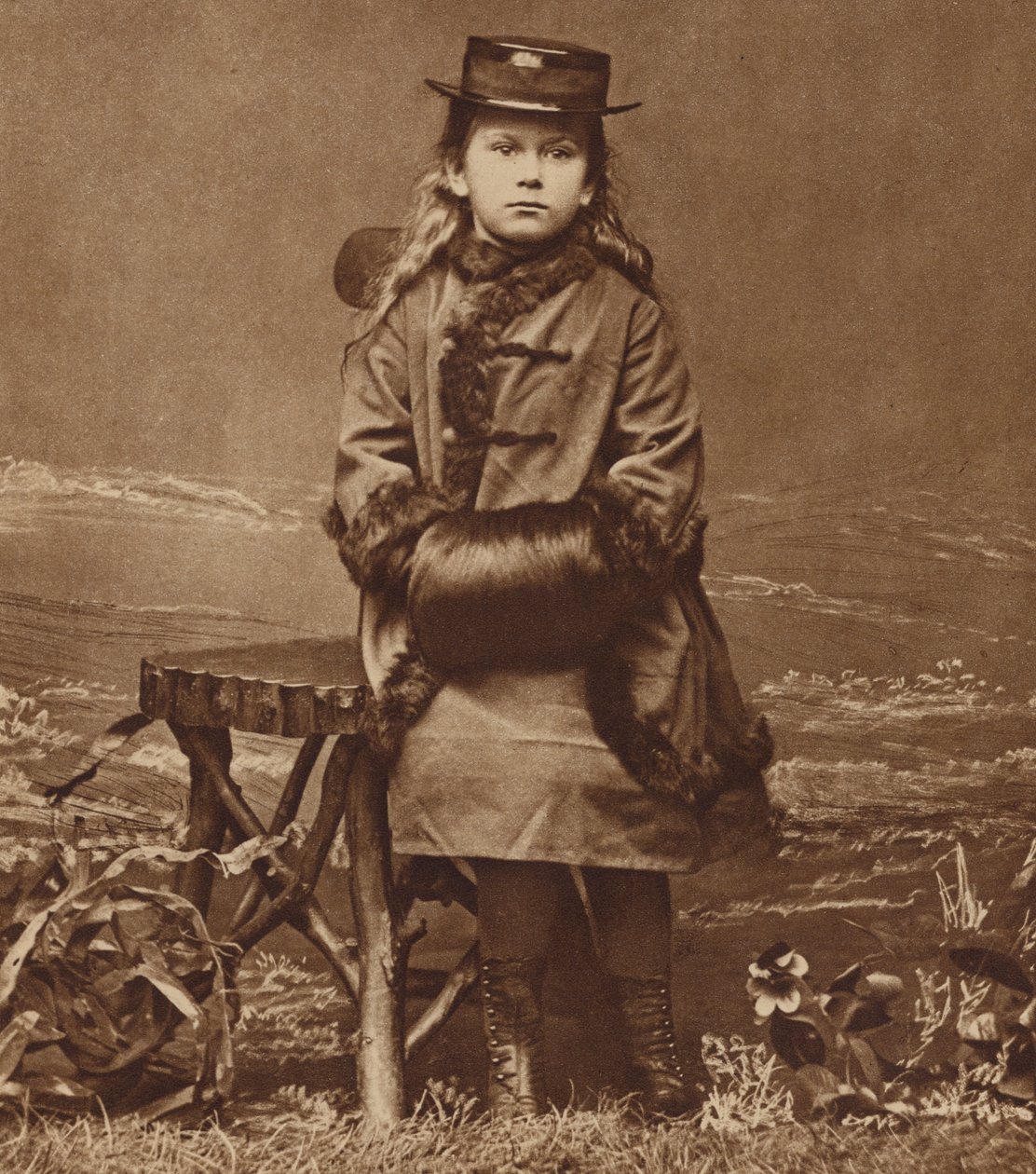 Princess May, the future Queen Mary, when she was six by English Photographer