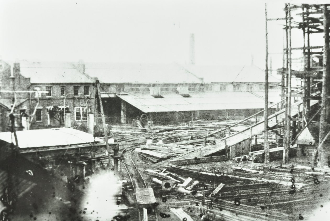 Samudas Shipbuilding Yard, London, 1863 by English Photographer