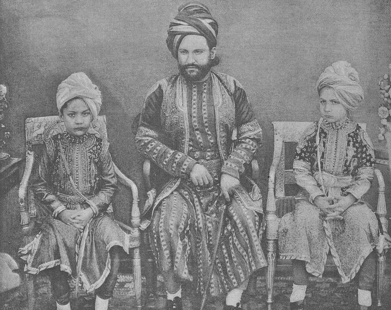Son-in-Law and Grandsons of Sultan Shah Jahan, Begum of Bhopal by English Photographer