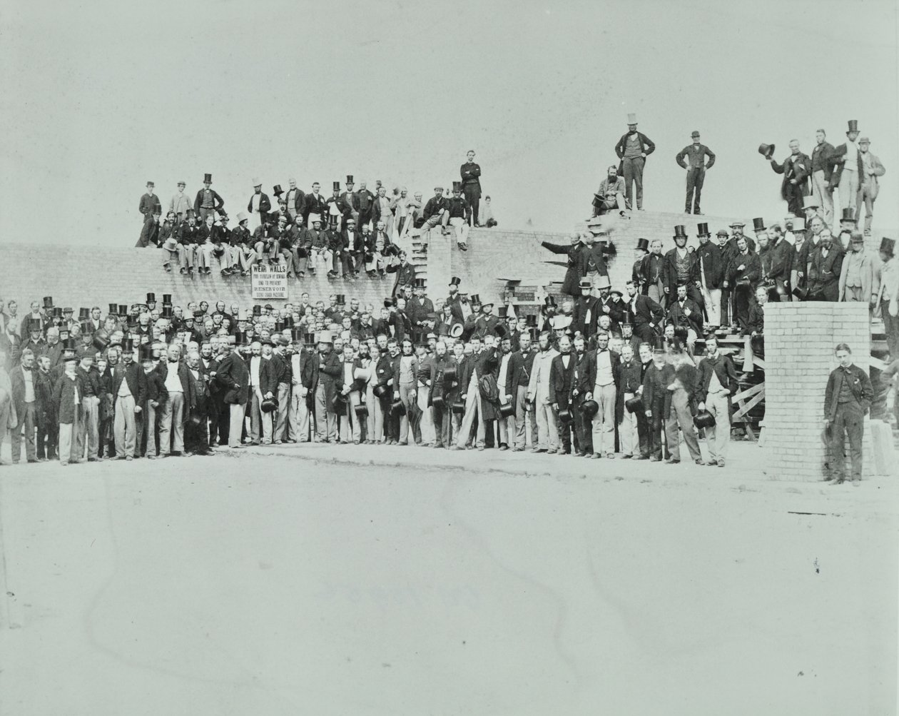 Southern Outfall Sewer, Crossness: dignitaries at the site by English Photographer
