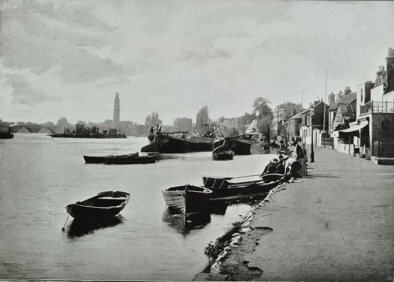 Strand-on-the-Green, Hounslow: general view, 1895 by English Photographer