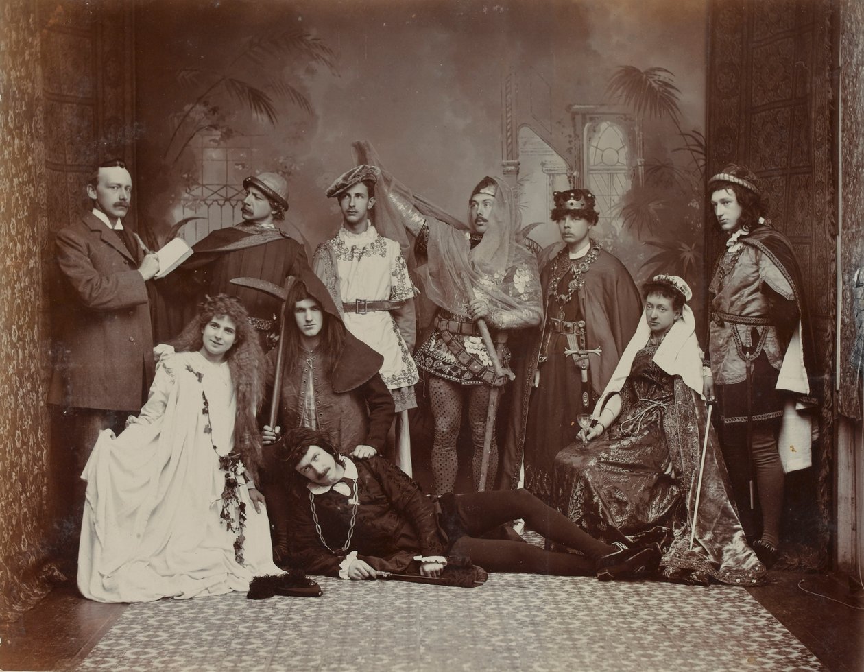 The Cast of Hamlet, Winter Gardens, Cheltenham, 1895 by English Photographer