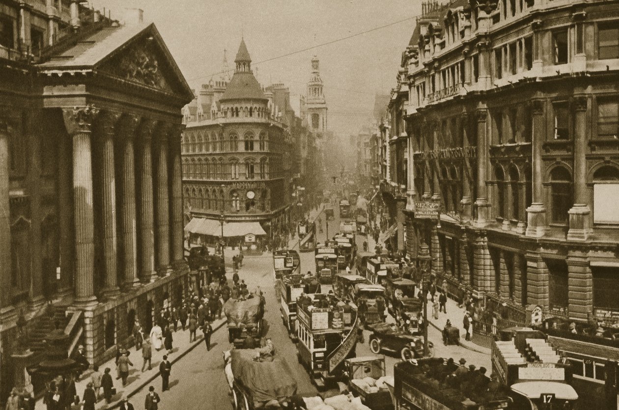 The Mansion House, official residence of the Lord Mayor of London by English Photographer