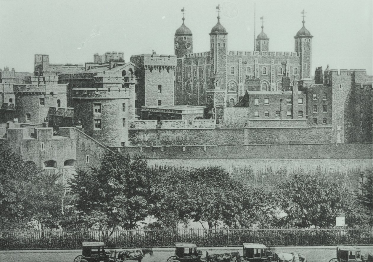 Tower Hill: view of the Tower of London, 1895 by English Photographer
