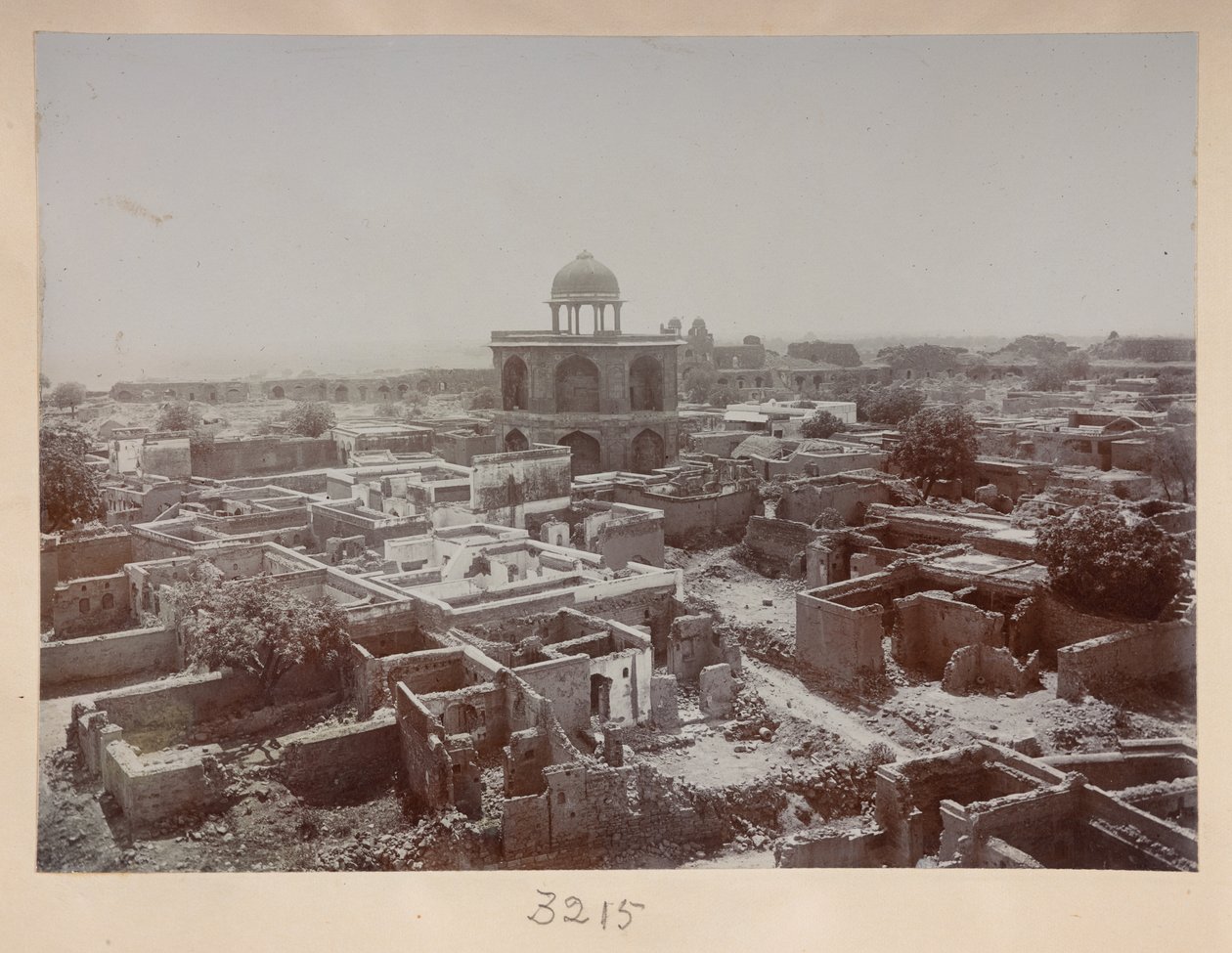 Village Inside Purana Qila, View Around Sher Mandal, ca. 1908-1911 by English Photographer