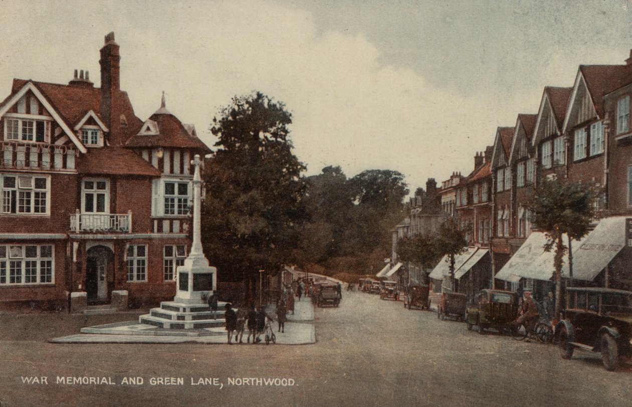 War Memorial and Green Lane, Northwood, London by English Photographer