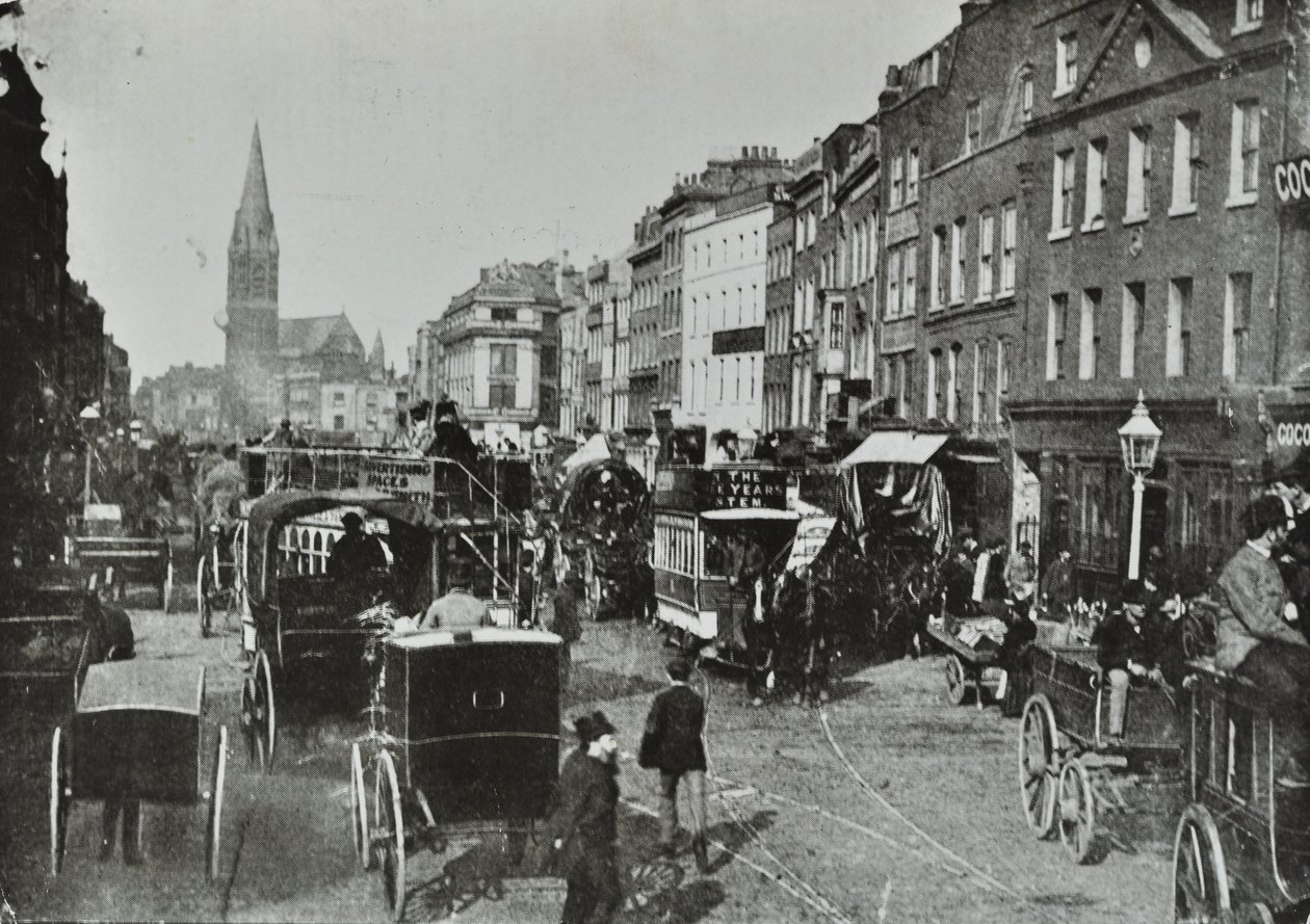 Whitechapel High Street, looking east, 1890 by English Photographer
