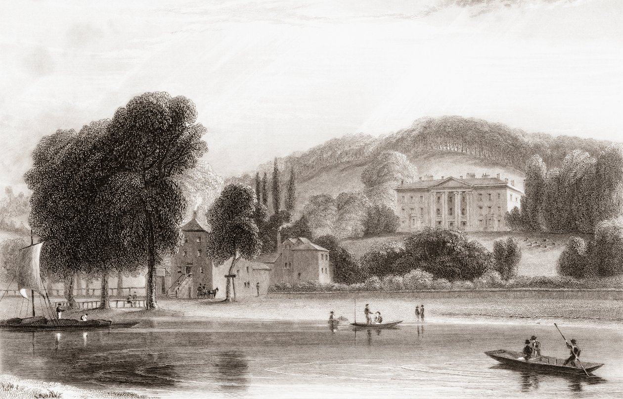 19th Century View of Beaumont Lodge, Old Windsor, Berkshire, England by English School