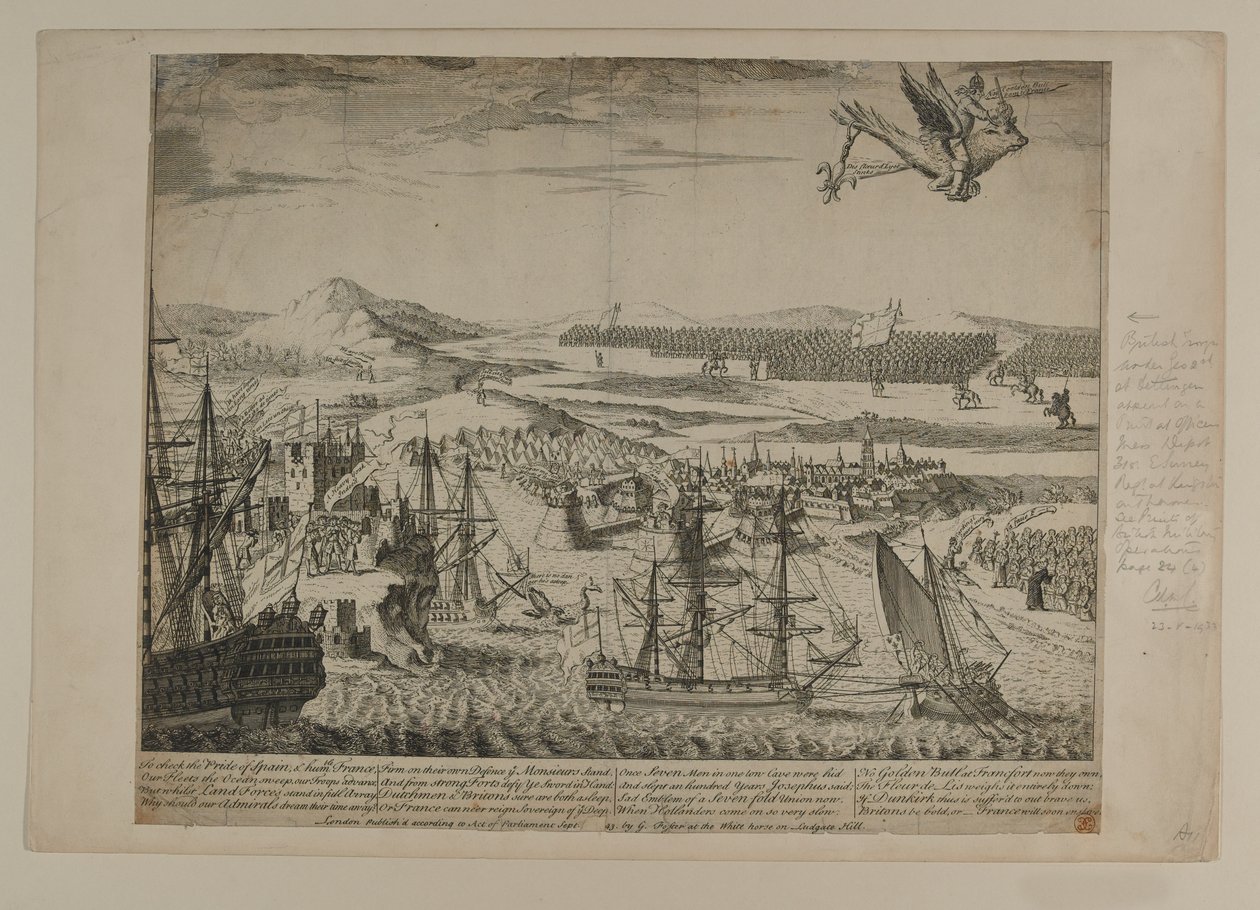 A Caricature of the War of the Austrian Succession, published by G. Foster, London, 1743 by English School