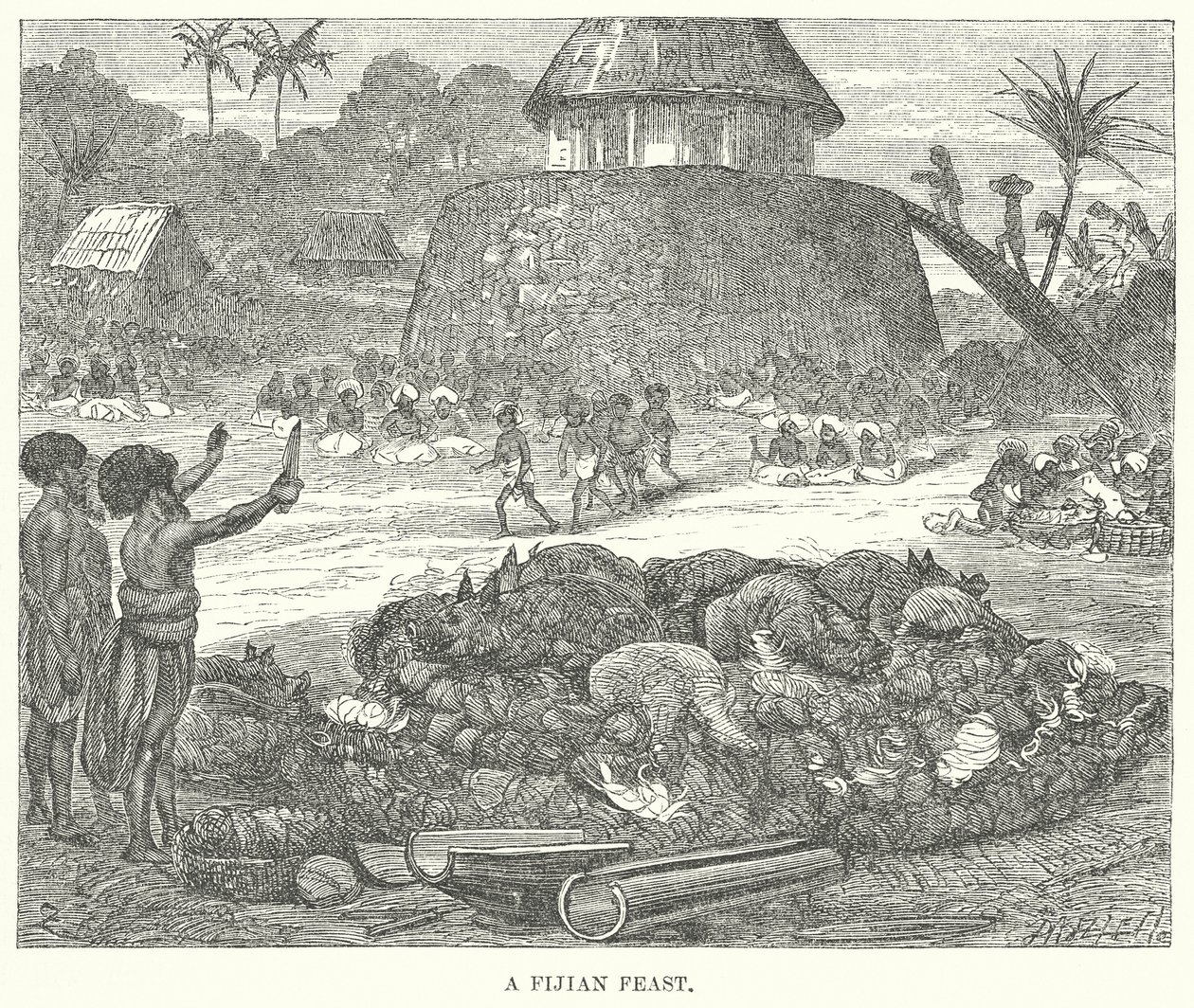 A Fijian Feast by English School