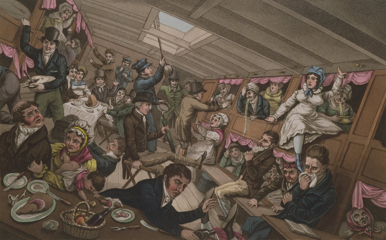 A Margate Packet - The Effects of a Squall or a Sudden Shift of Ballast, published by G. Humphrey, London, 6th November, 1821 by English School