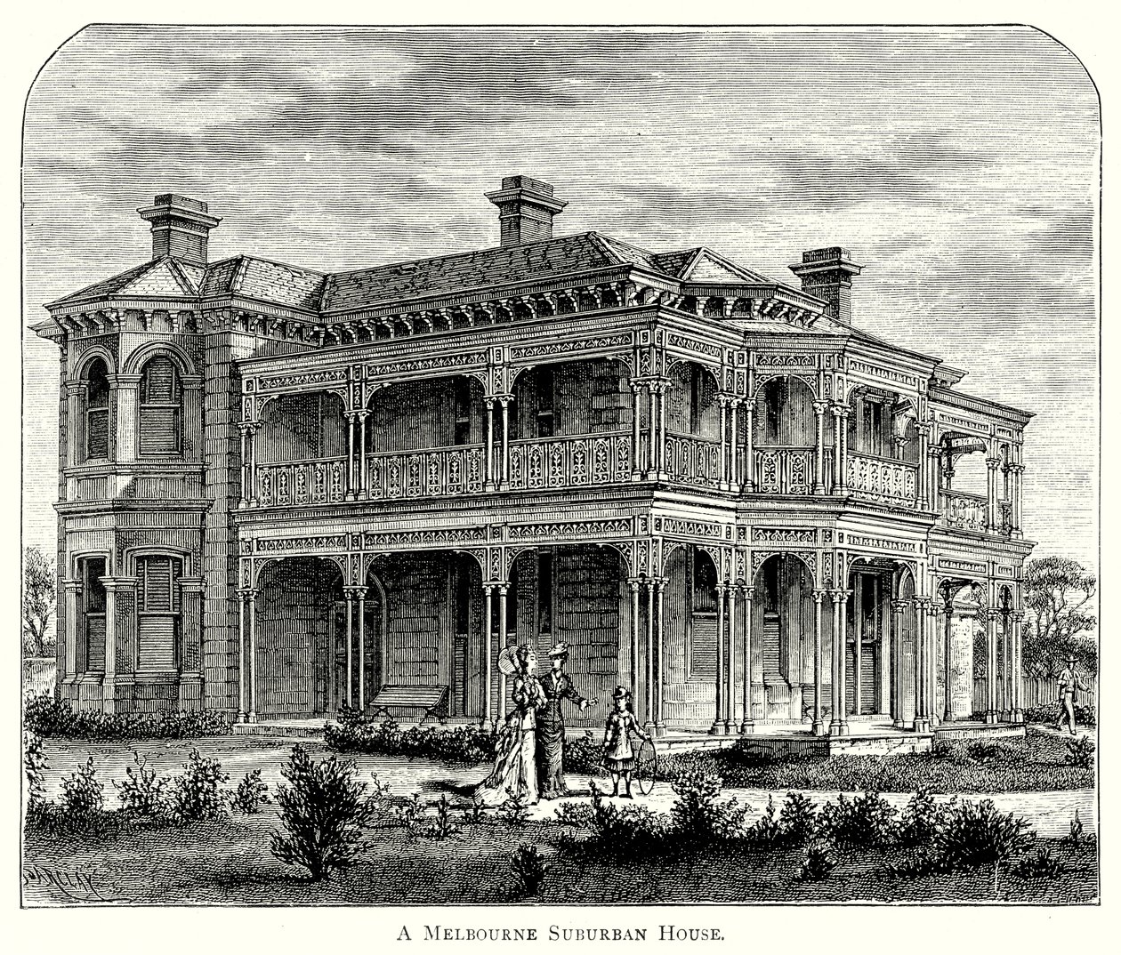 A Melbourne Suburban House by English School