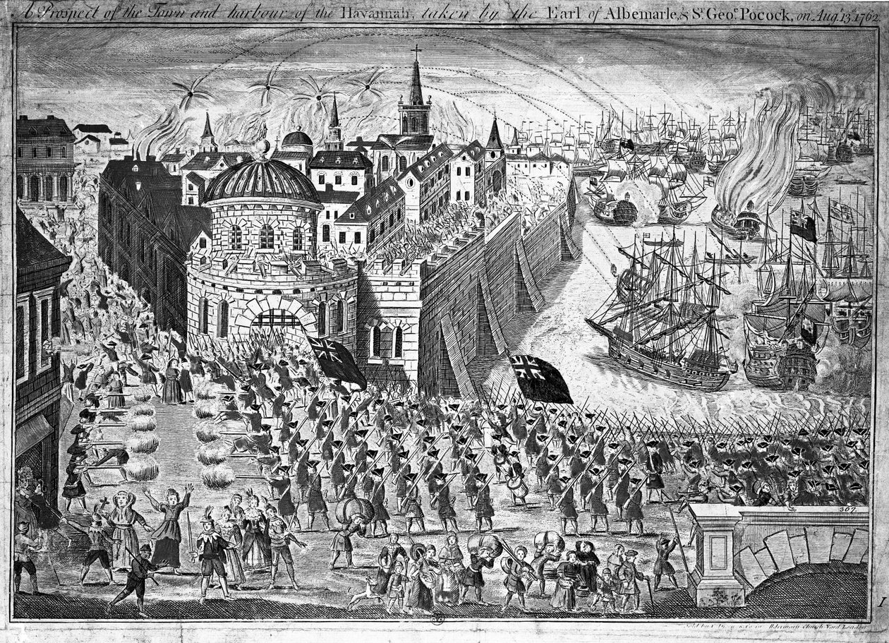 A Prospect of the Town of Havannah, Taken by the Earl of Albemarle and Sir George Pocock on August 13th 1762 by English School
