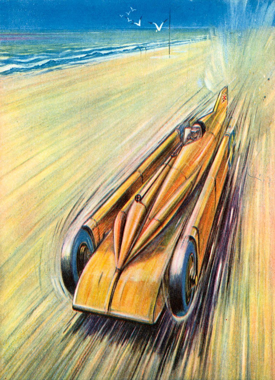 A Racing Car "All Out" by English School