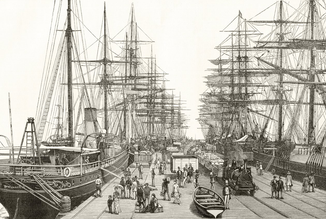A Railway Pier in Melbourne, from 