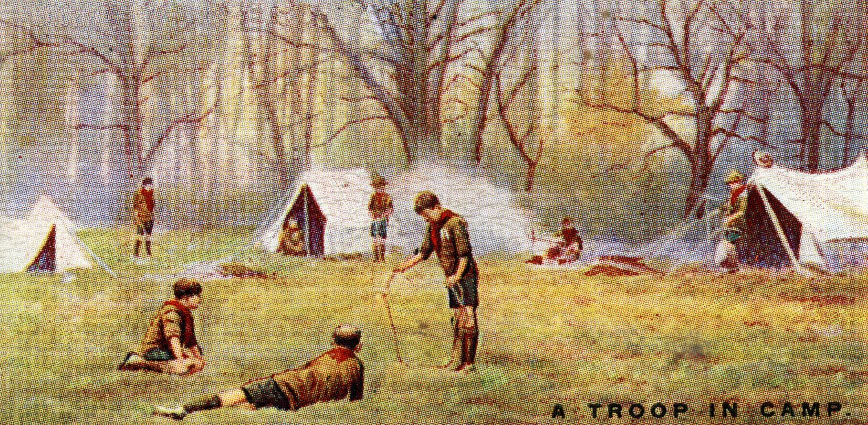 A Scout Troop in Camp by English School