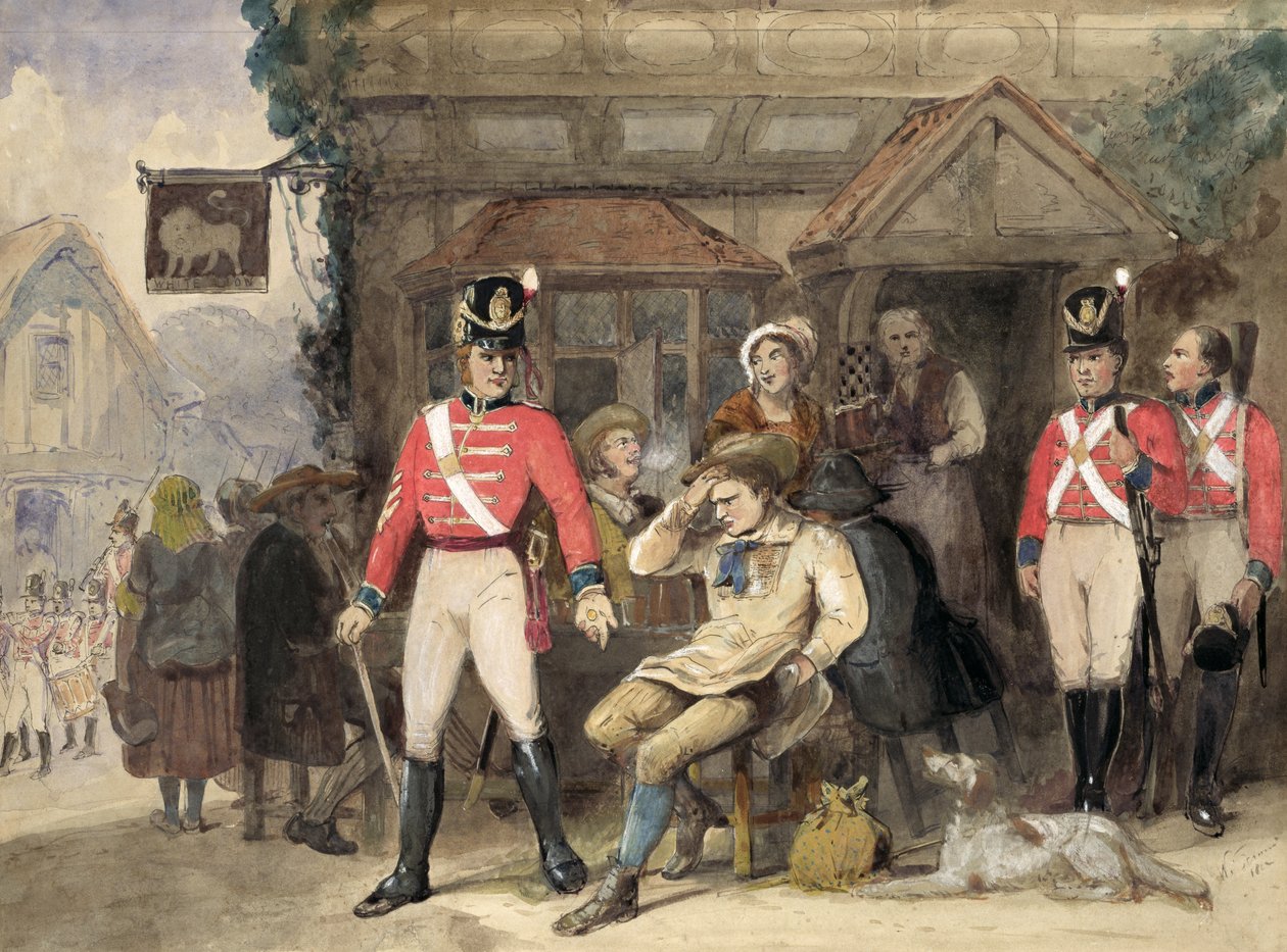 A Shilling for the King, 1812 by English School