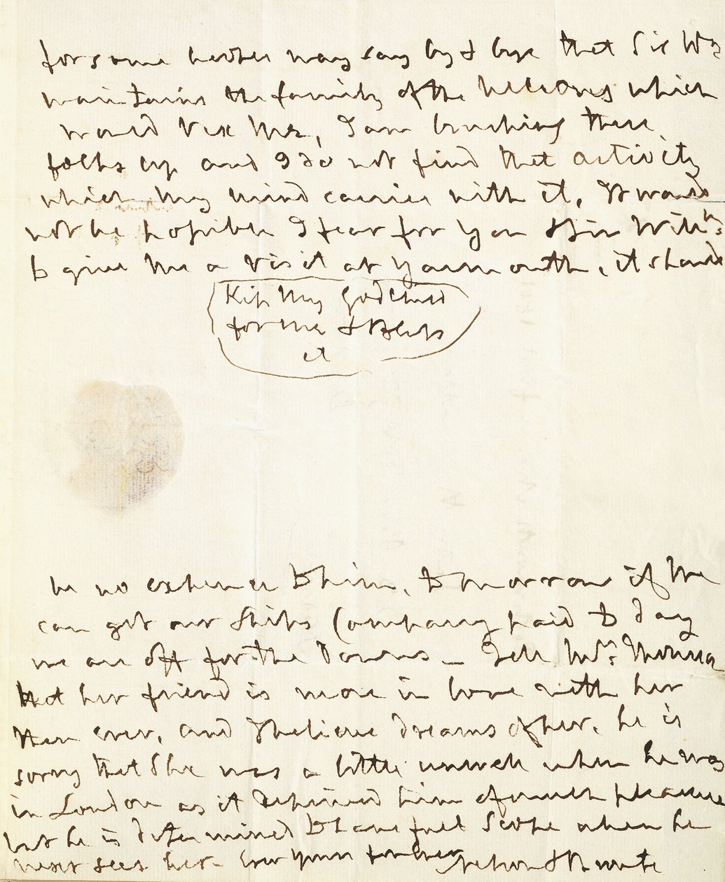 A Signed Autographed Letter to Lady Hamilton, 1801 by English School