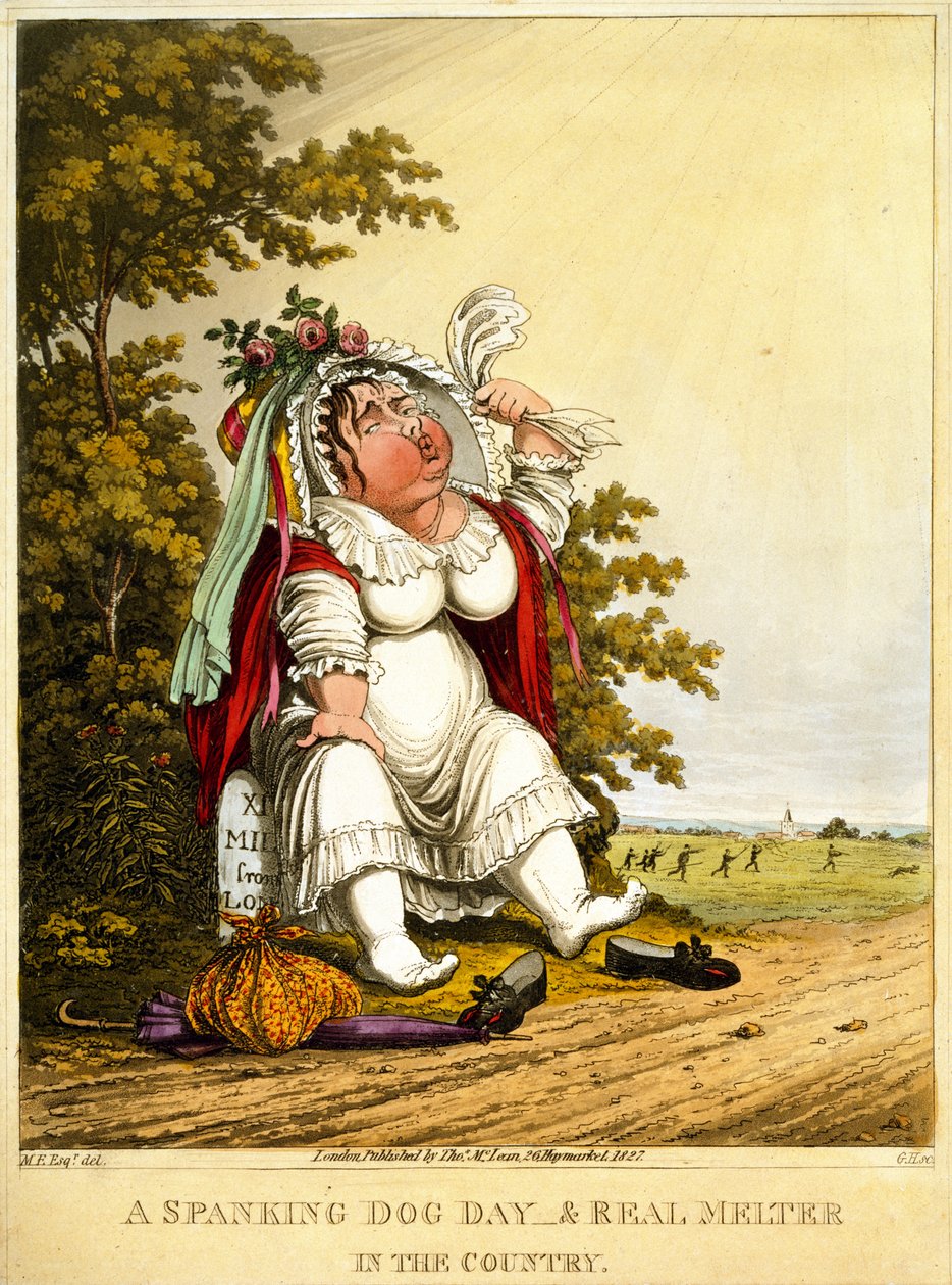 A Spanking Dog Day & Real Melter in the Country, engraved by George Hunt, published by Thomas McLean, London, 1827 by English School