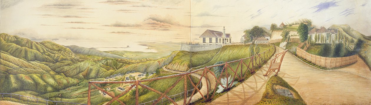 A View Towards Kingston from the Military Sanatorium at Newcastle, Blue Mountains, Jamaica, 1855 by English School