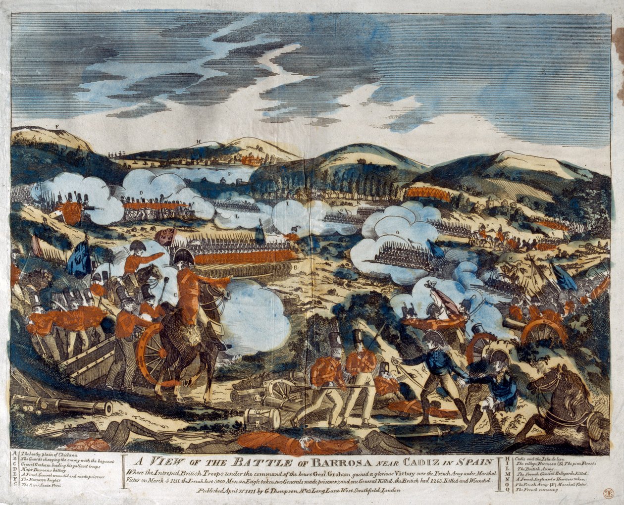 A View of the Battle of Barossa, 1811 by English School