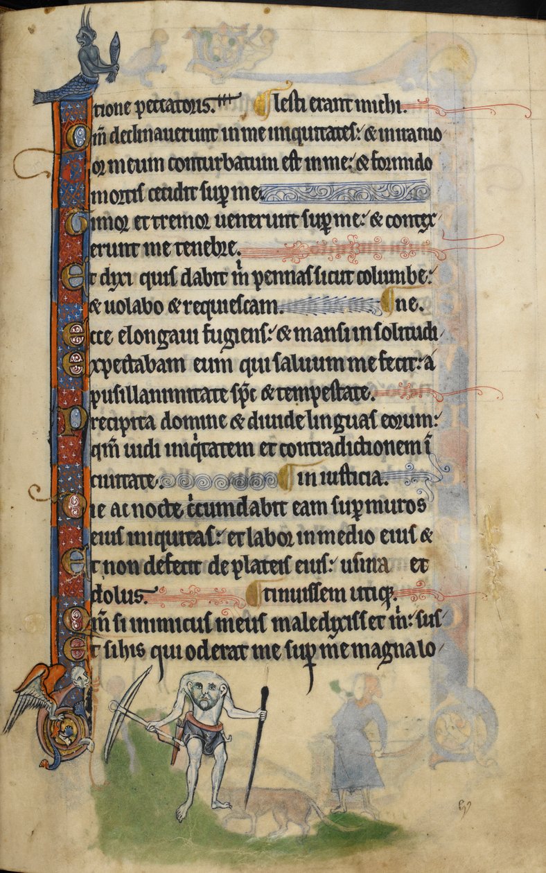 A blemmyae, foot of folio from 