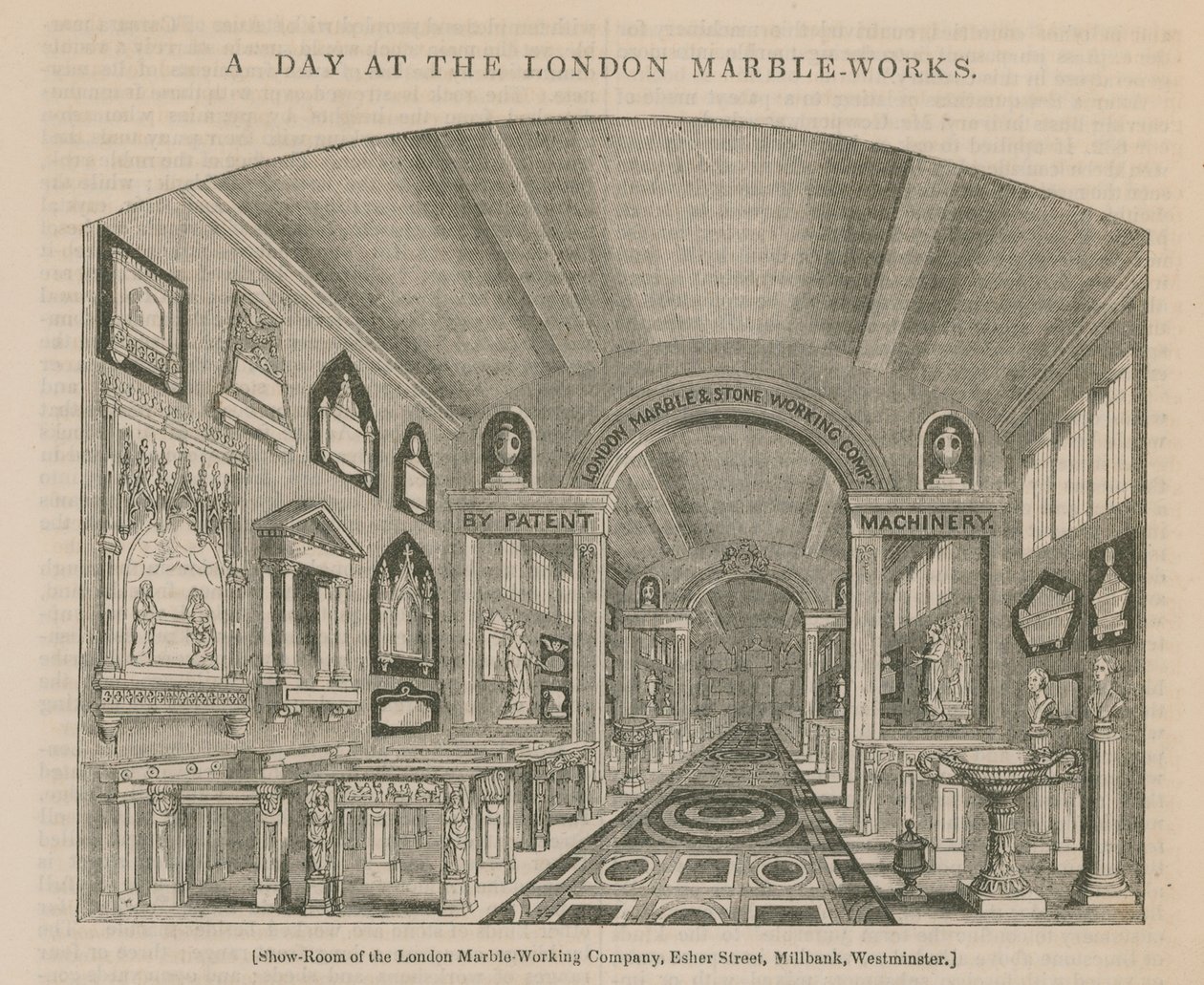 A Day at the London Marbleworks by English School