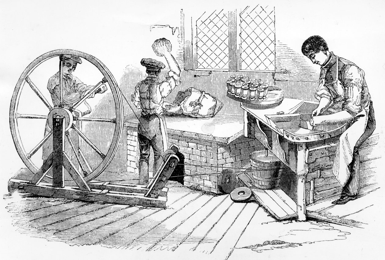 A Day at the Royal Porcelain Works, Worcester, 1843 by English School
